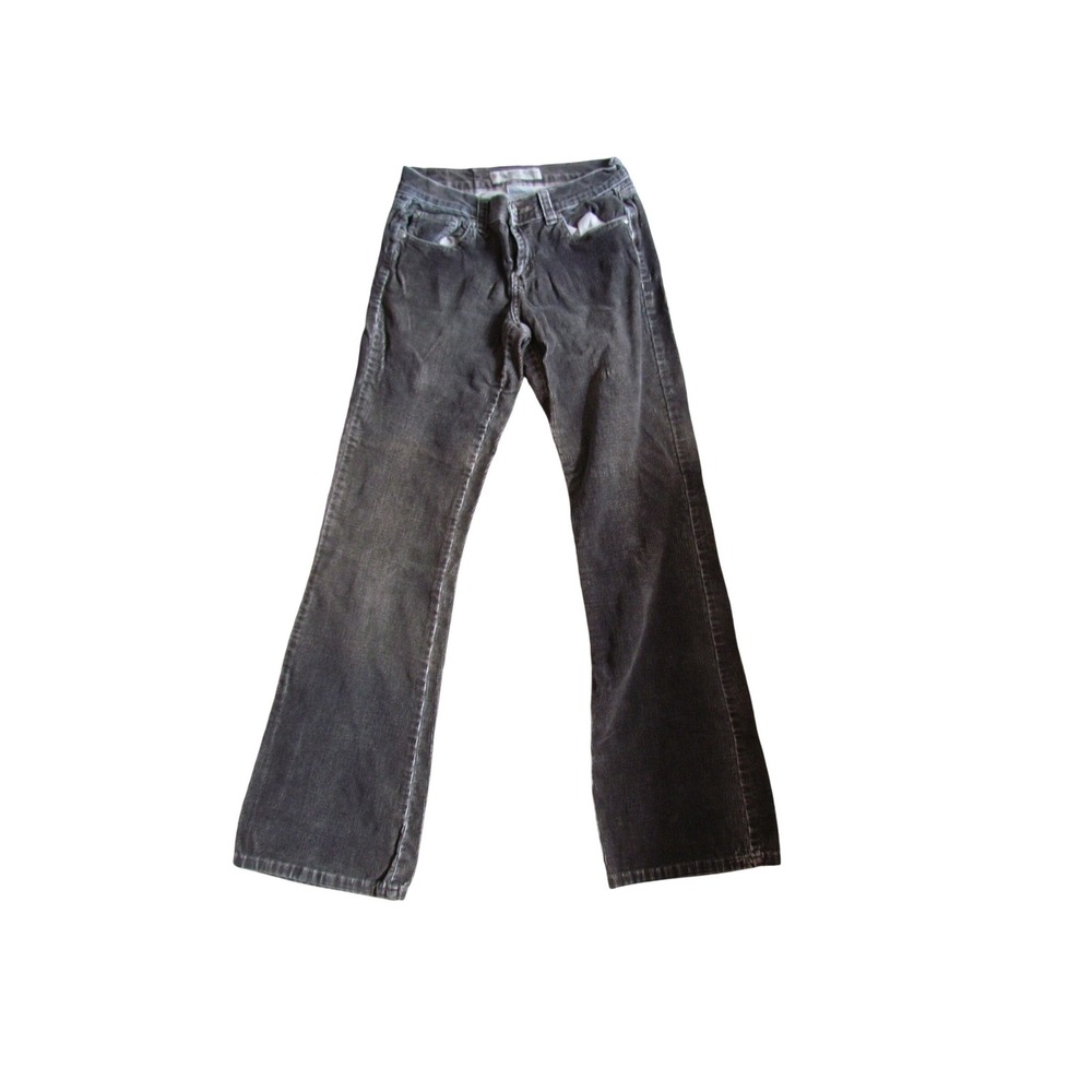 Z. Cavaricci Corduroy Low-Rise 5 Charcoal Grey Vintage Y2K Bootcut Grunge